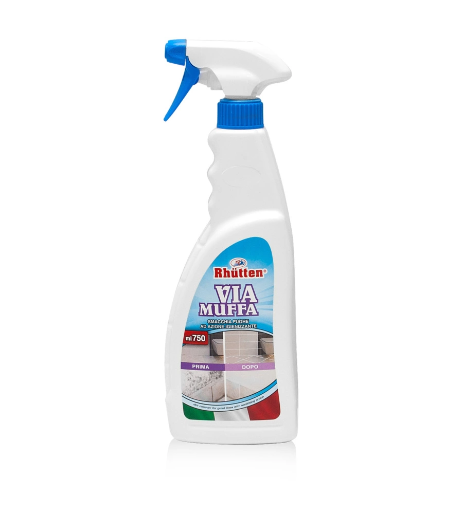 SBIANCANTE E IGIENIZZANTE RHUTTEN "VIA MUFFA" PER MURI PIASTRELLE E FUGHE 750 ML